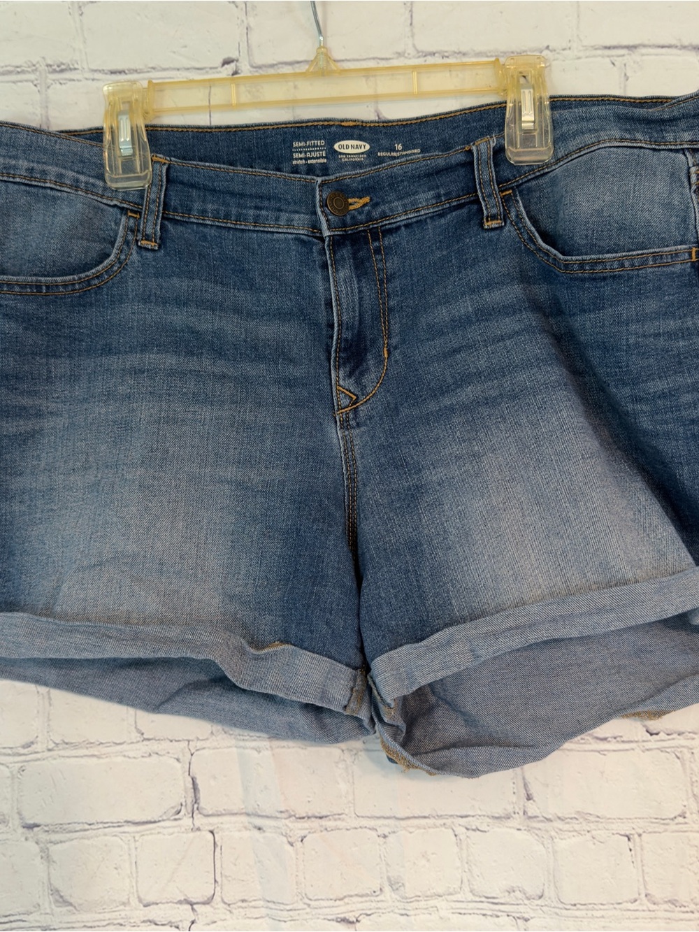 Old Navy Women's Blue Denim Jean Shorts Sz 16